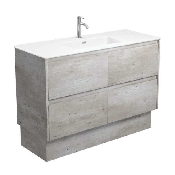 Joli Matte Amato Industrial 1200 Vanity On Kickboard with Industrial Panels