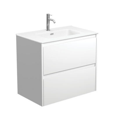Joli Matte Amato Satin White 750 Wall Hung Vanity with Satin White Panels