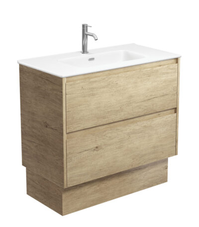 Joli Matte Amato Scandi Oak 900 Vanity On Kickboard with Scandi Oak Panels