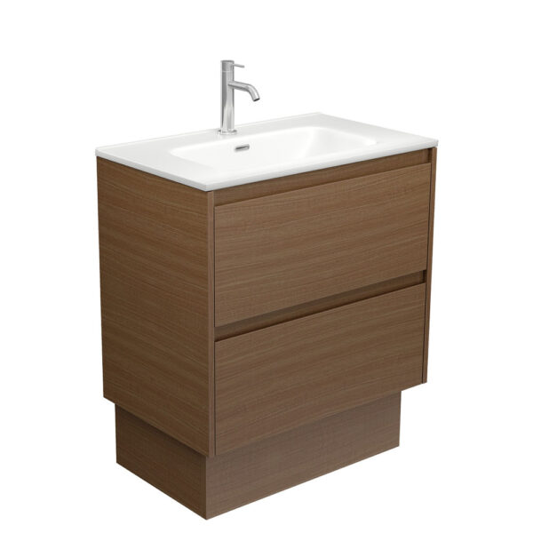 Joli Matte Amato Walnut 750 Vanity on Kickboard