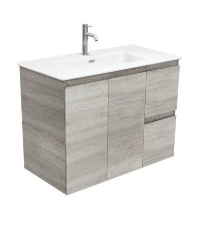 Joli Matte Edge Industrial 900 Wall Hung Vanity
