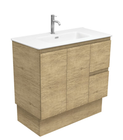 Joli Matte Edge Scandi Oak 900 Vanity On Kickboard