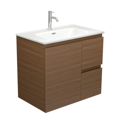 Joli Matte Edge Walnut 750 Wall Hung Vanity