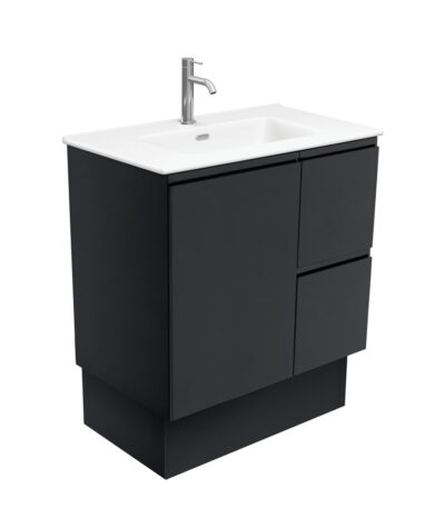 Joli Matte Fingerpull Satin Black 750 Vanity On Kickboard