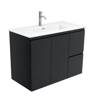Joli Matte Fingerpull Satin Black 900 Wall Hung Vanity