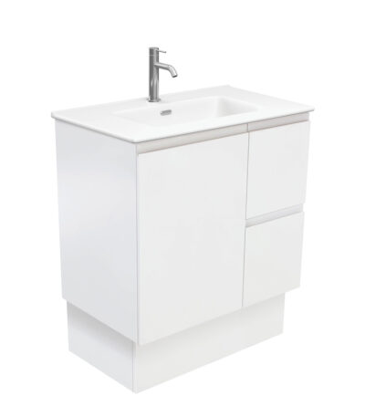 Joli Matte Fingerpull Satin White 750 Vanity On Kickboard
