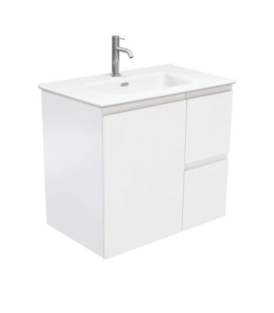 Joli Matte Fingerpull Satin White 750 Wall Hung Vanity
