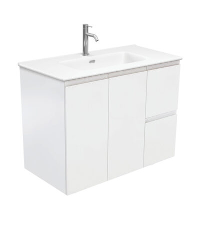 Joli Matte Fingerpull Satin White 900 Wall Hung Vanity