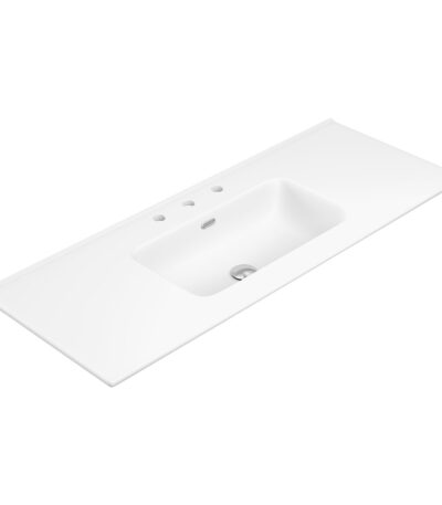 Joli Matte Full Depth Ceramic Basin Top 1200mm 3TH