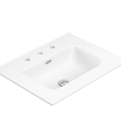 Joli Matte Full Depth Ceramic Basin Top 600mm 3TH