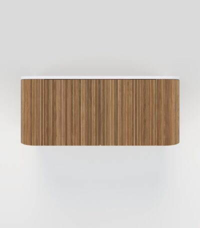 Kairi Curved Fluted Vanity 1164mm - Oak Timber