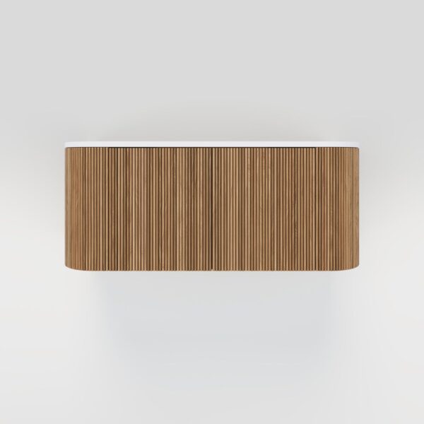 Kairi Curved Fluted Vanity 1164mm - Oak Timber