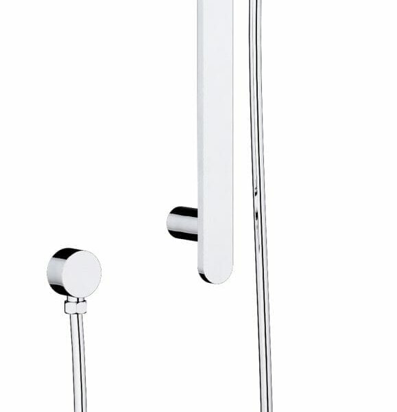 Kara Sliding Shower Rail - Chrome | HPA11-301