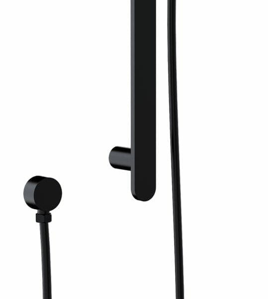 Kara Sliding Shower Rail - Matt Black | HPA11-301-B