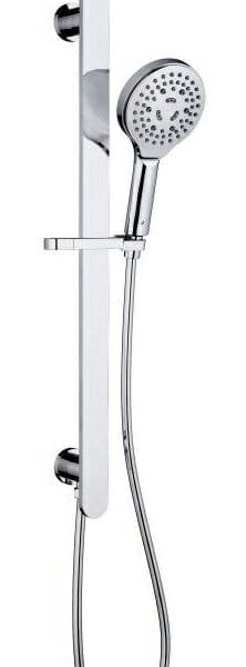 Kara Sliding Shower Rail with Integrated Water Inlet - Chrome | HPA11-301D