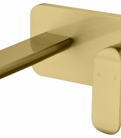 Kara Wall Basin Mixer - Brushed Gold | HYB11-601BG