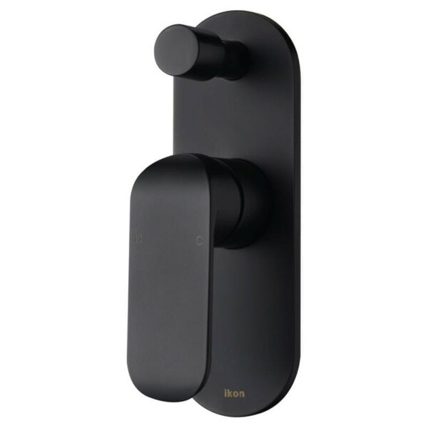 Kara Wall Mixer With Diverter - Matt Black | HYB11-501MB