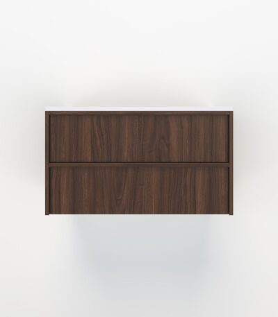 Kasumi 2-Drawer Vanity 900mm - Dark Oak - 1 Cut-Out