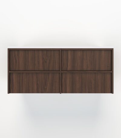 Kasumi 4-Drawer Vanity 1164mm - Dark Oak - 1 Cut-Out