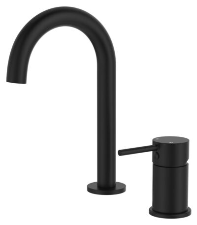 Kaya Basin/Bath Hob Mixer Set, Matte Black