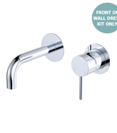 Kaya Basin/Bath Wall Mixer Dress Kit, Round Plates, 130mm Outlet, Chrome