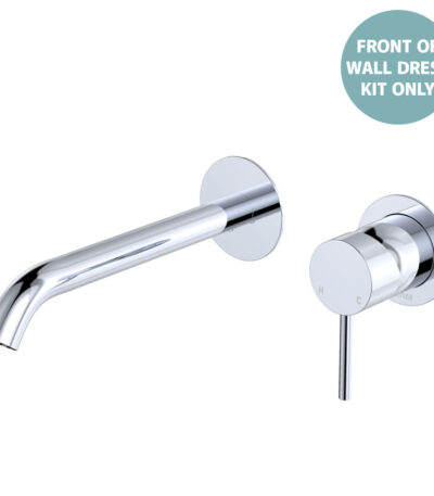 Kaya Basin/Bath Wall Mixer Dress Kit, Round Plates, 200mm Outlet, Chrome
