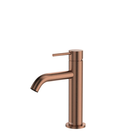 Kaya Basin Mixer, Brushed Copper