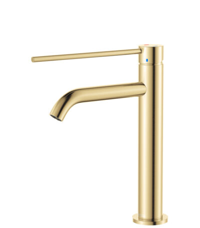 Kaya Care Medium Basin Mixer, Urban Brass