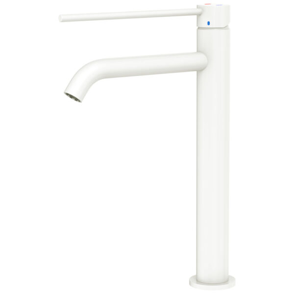 Kaya Care Tall Basin Mixer, Matte White