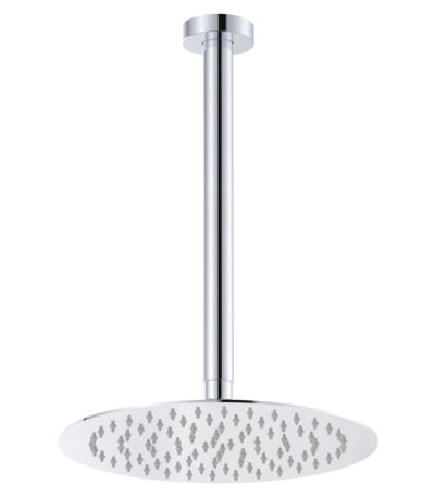 Kaya Ceiling Shower 250mm Head, 350mm Drop, Chrome
