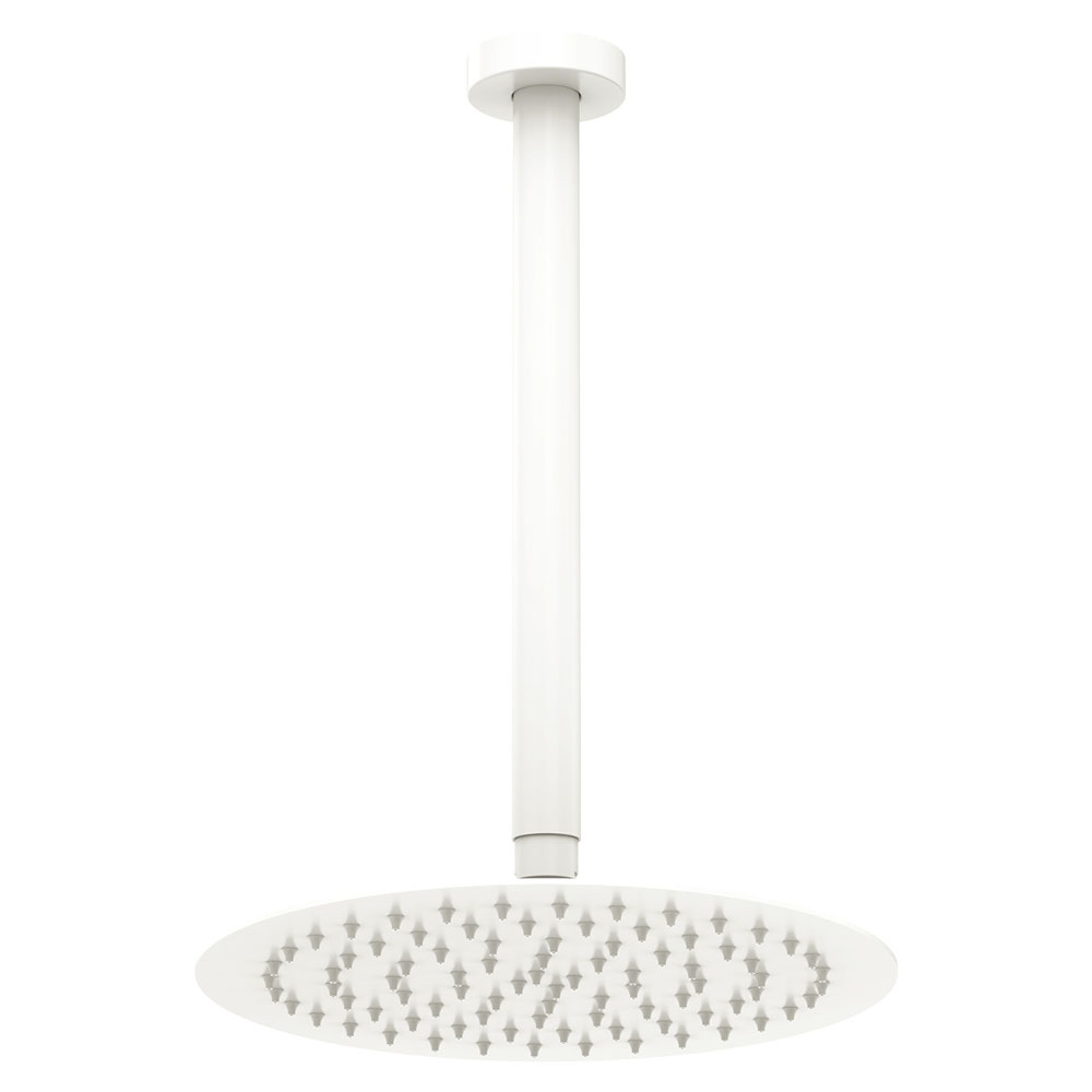 Kaya Ceiling Shower 250mm Head, 350mm Drop, Matte White
