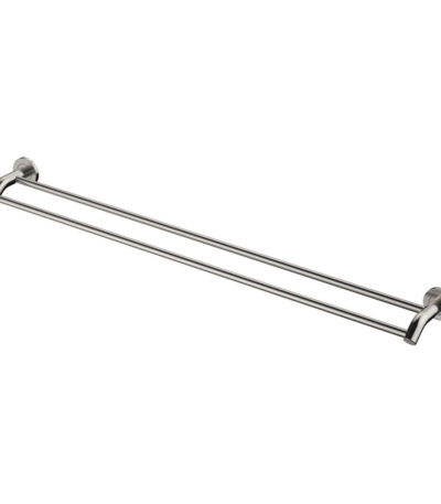 Kaya Double Towel Rail, 900mm, Brushed Nickel