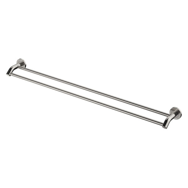 Kaya Double Towel Rail, 900mm, Brushed Nickel