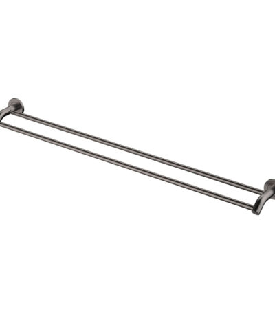 Kaya Double Towel Rail, 900mm, Gun Metal