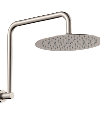 Kaya Gooseneck Shower Arm Set, Brushed Nickel