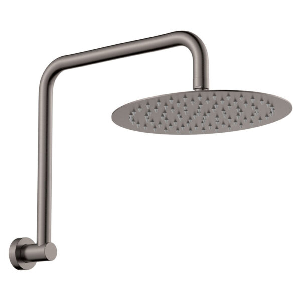 Kaya Gooseneck Shower Arm Set, Gun Metal