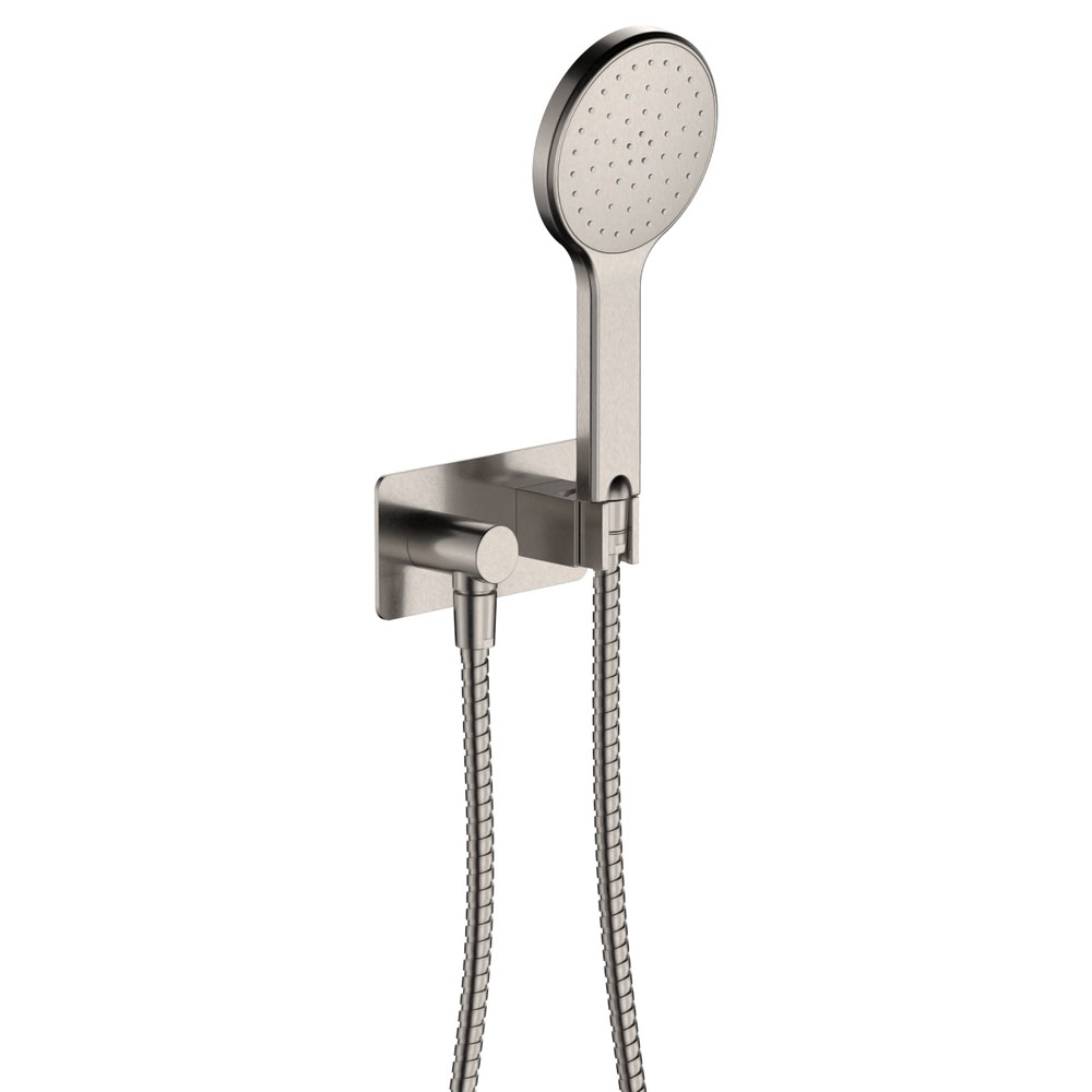 Kaya Hand Shower, Rectangular Plate, Brushed Nickel