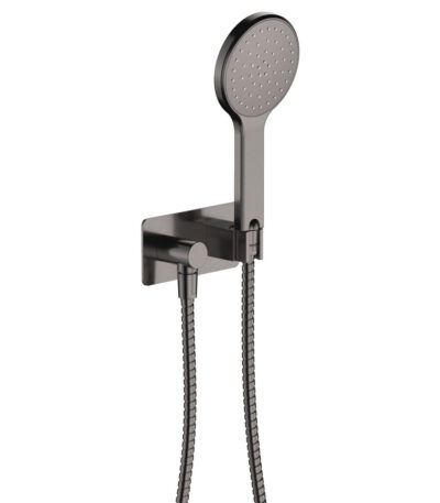 Kaya Hand Shower, Rectangular Plate, Gun Metal