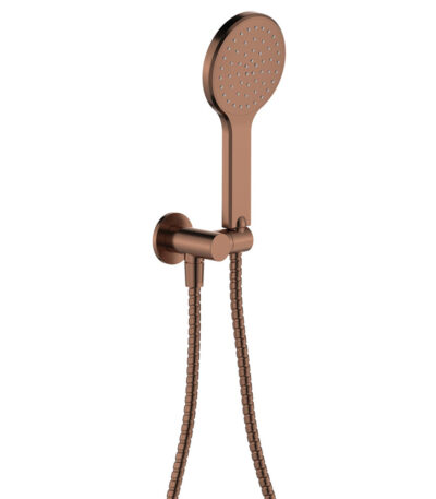 Kaya Hand Shower, Round Plate, Brushed Copper