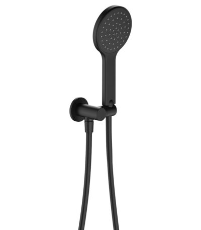 Kaya Hand Shower, Round Plate, Matte Black