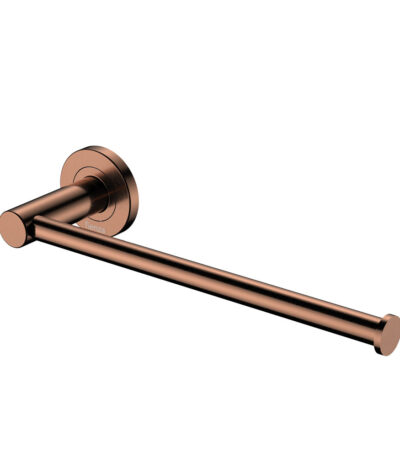 Kaya Hand Towel Rail / Toilet Roll Holder, Brushed Copper