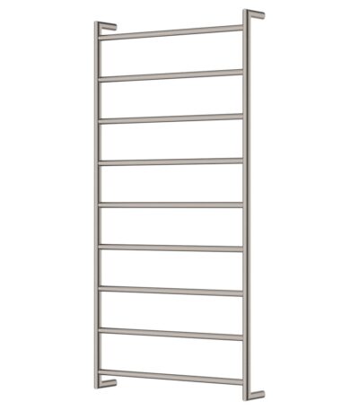 Kaya Heated Towel Rail, 600 x 1200mm, Brushed Nickel