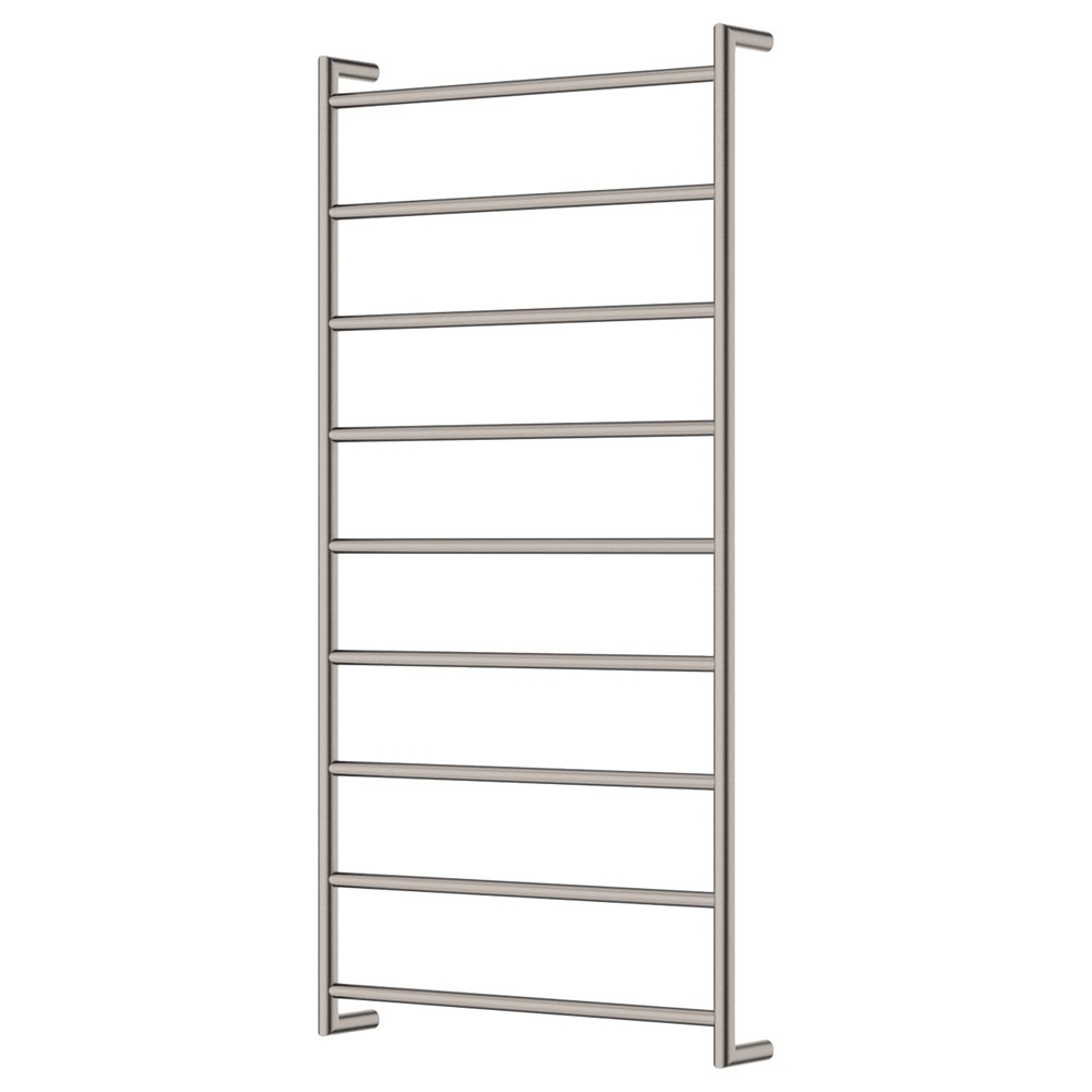 Kaya Heated Towel Rail, 600 x 1200mm, Brushed Nickel