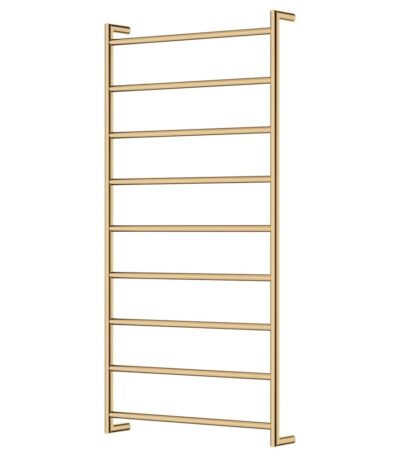 Kaya Heated Towel Rail, 600 x 1200mm, Urban Brass