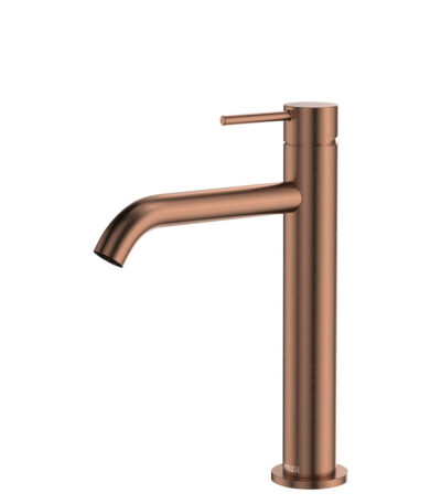 Kaya Medium Basin Mixer, Brushed Copper