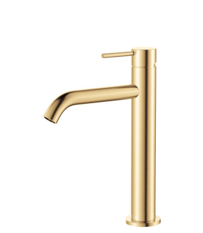 Kaya Medium Basin Mixer, Urban Brass
