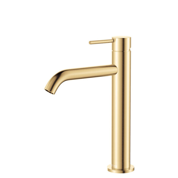 Kaya Medium Basin Mixer, Urban Brass
