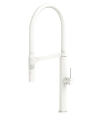 Kaya Pull Down Sink Mixer, Matte White