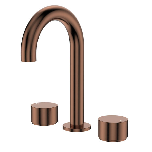 Kaya Round Hob Set, Round Taps, Brushed Copper