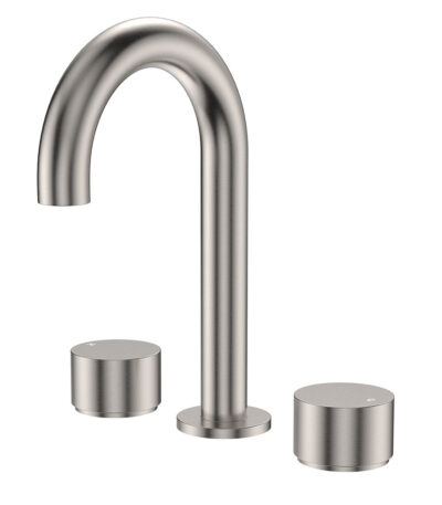 Kaya Round Hob Set, Round Taps, Brushed Nickel